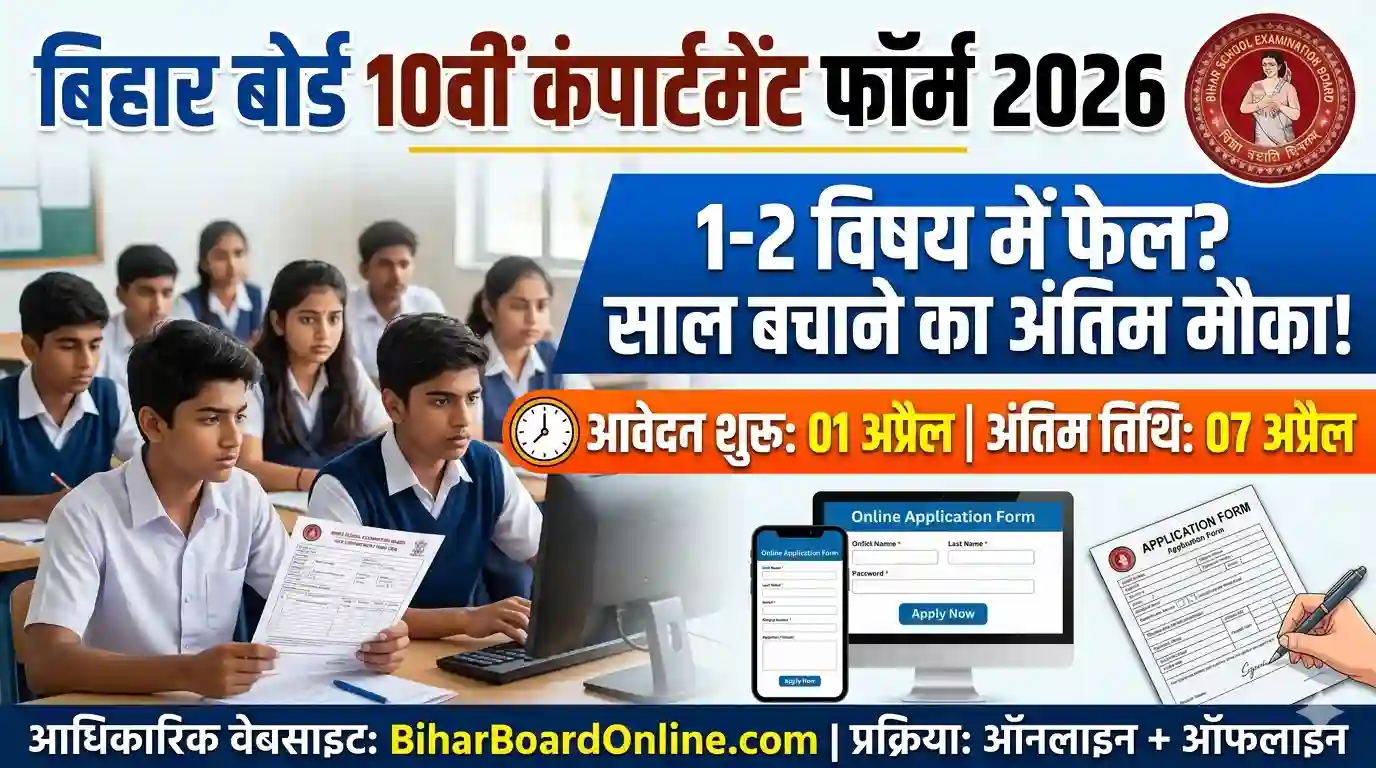 Bihar Board 10th Compartment Form 2026