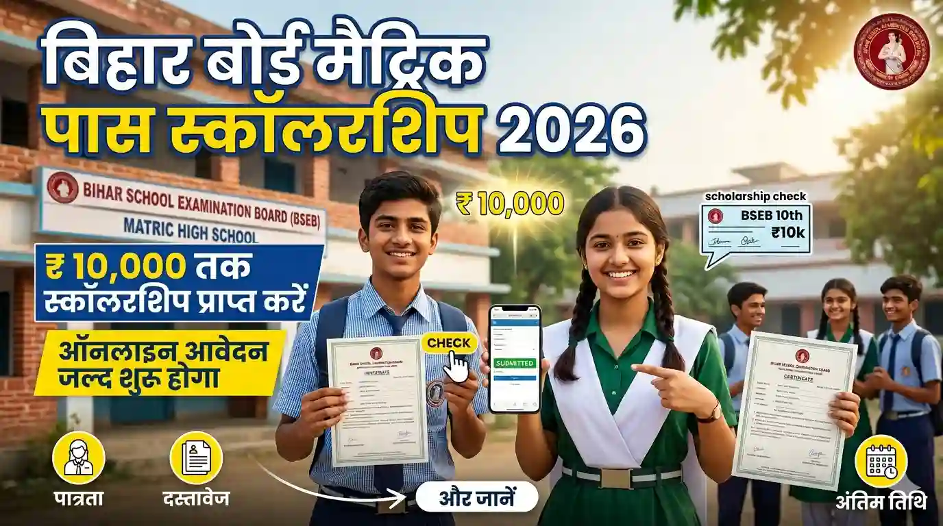 Bihar Board 10th Pass Protsahan Rashi 2026 Online Apply