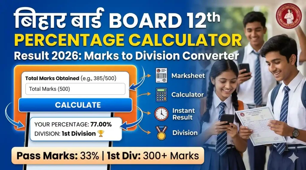 Bihar Board 12th Percentage Calculator