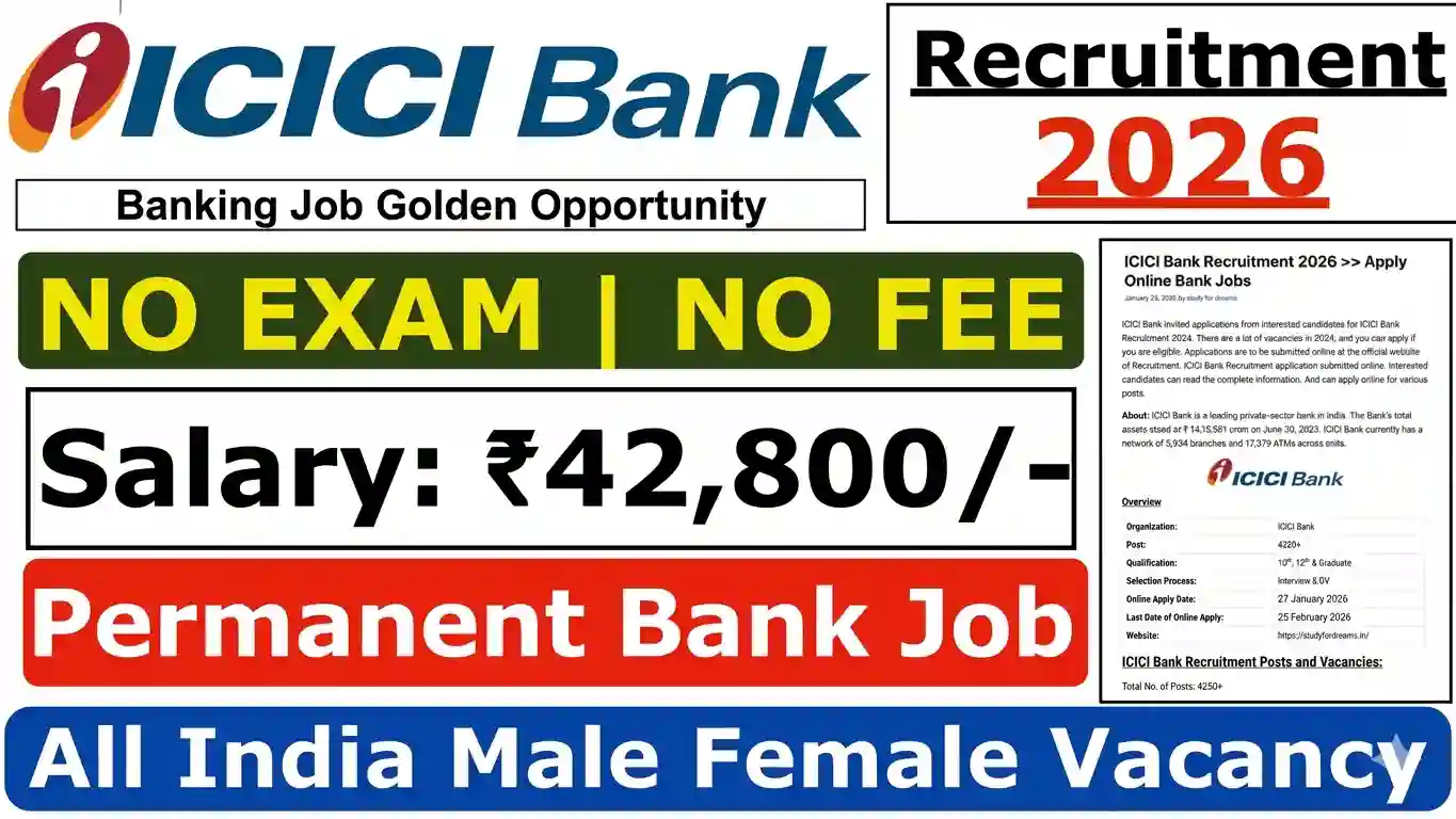 ICICI Bank Recruitment 2026 Apply Online